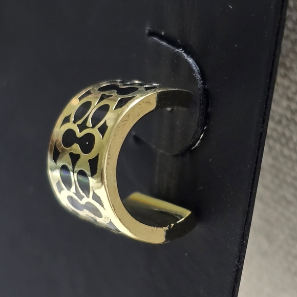 Coach Signature Enamel Huggie Earrings - Picture 3 of 5